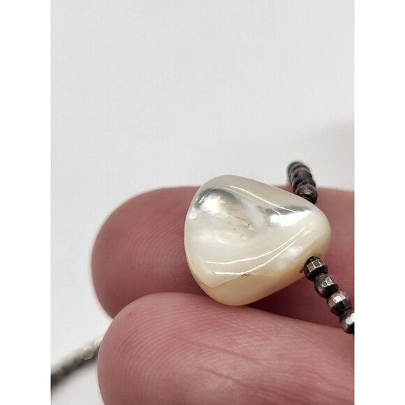 VTG Designer Colleen Lopez Sterling Silver Pearl Beaded Necklace Dainty - Picture 8 of 10